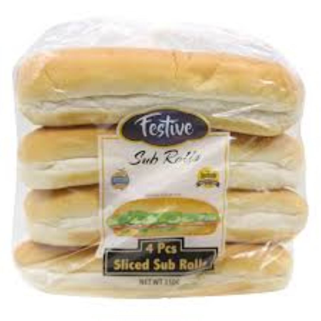 FESTIVE SLICED SUB ROLLS 350G